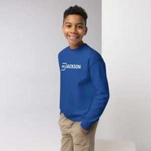 Cure Jackson | Crewneck Sweatshirt (Youth) - White Lettering
